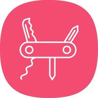 Knife Line Curve Icon Design vector