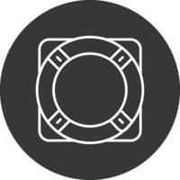 Life Ring Line Inverted Icon Design vector