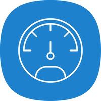 Speedo Meter Line Curve Icon Design vector