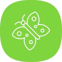 Butterfly Line Curve Icon Design vector