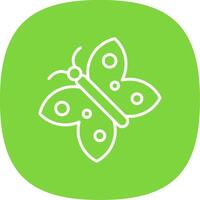 Butterfly Line Curve Icon Design vector