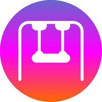 Swing Glyph Gradient Circle Icon Design vector