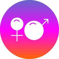 Gender Sign Glyph Gradient Circle Icon Design vector