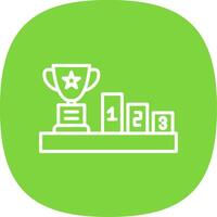 Number Line Curve Icon Design vector