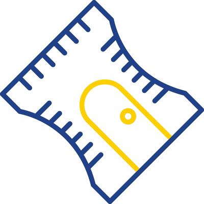 Sharpener Line Two Colour Icon Design