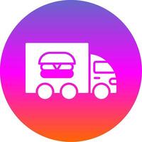 Food Truck Glyph Gradient Circle Icon Design vector