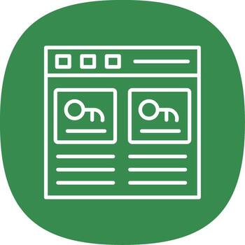 Password Manager Line Curve Icon Design vector