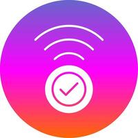 Wifi Glyph Gradient Circle Icon Design vector