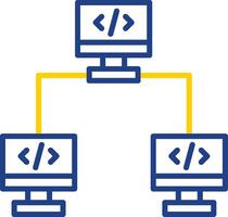 Connections Line Two Colour Icon Design vector