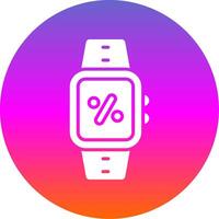 Percentage Glyph Gradient Circle Icon Design vector