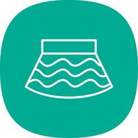 Skirt Line Curve Icon Design vector