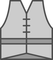 Vest Line Filled Greyscale Icon Design vector