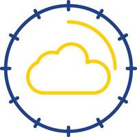 Cloud Computing Line Two Colour Icon Design vector