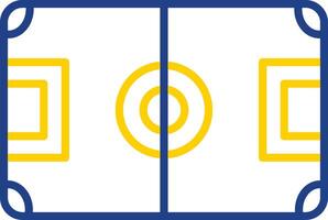 Football Field Line Two Colour Icon Design vector