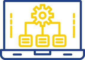 Laptop Line Two Colour Icon Design vector