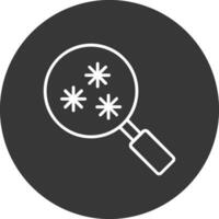 Virus Scan Line Inverted Icon Design vector