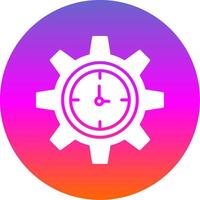 Time Manage Glyph Gradient Circle Icon Design vector