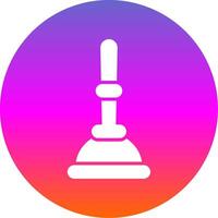 Plunger Glyph Gradient Circle Icon Design vector