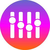 Sliders Glyph Gradient Circle Icon Design vector