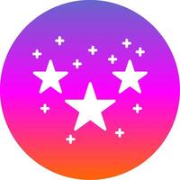 Stars Glyph Gradient Circle Icon Design vector