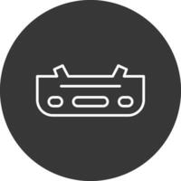 Bumper Line Inverted Icon Design vector