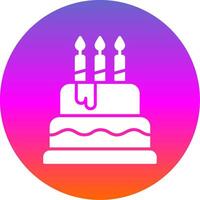 Cake Glyph Gradient Circle Icon Design vector