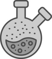 Flask Line Filled Greyscale Icon Design vector