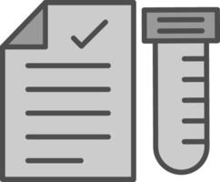 Dna Report Line Filled Greyscale Icon Design vector