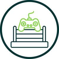 Fighting Game Line Circle Icon Design vector
