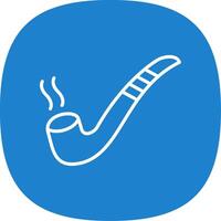 Smoking Pipe Line Curve Icon Design vector