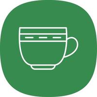 Cup Line Curve Icon Design vector