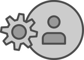 Skills Line Filled Greyscale Icon Design vector