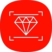 Diamond Line Curve Icon Design vector