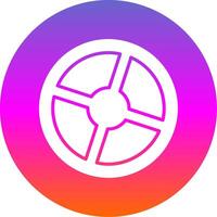 Steering Glyph Gradient Circle Icon Design vector