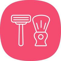 Shaving Line Curve Icon Design vector