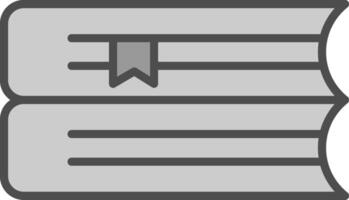 Books Line Filled Greyscale Icon Design vector