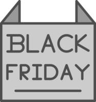 Bless Friday Line Filled Greyscale Icon Design vector