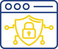Browser Line Two Colour Icon Design vector