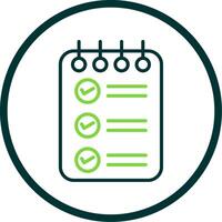 Check List Line Circle Icon Design vector