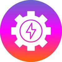 Gear Glyph Gradient Circle Icon Design vector