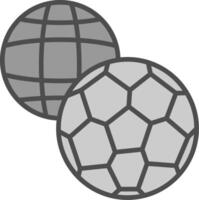 Football Game Line Filled Greyscale Icon Design vector