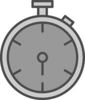 Stopwatch Line Filled Greyscale Icon Design vector