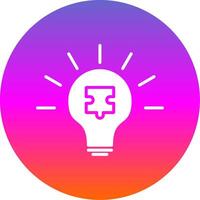 Solution Glyph Gradient Circle Icon Design vector