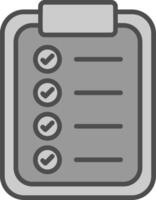 Checklist Line Filled Greyscale Icon Design vector