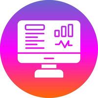 Dashboard Glyph Gradient Circle Icon Design vector
