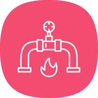 Gas PipeLine Curve Multi Circle Line Curve Icon Design vector