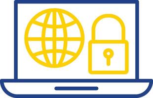 Internet Security Line Two Colour Icon Design vector