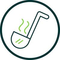 Ladle Line Circle Icon Design vector