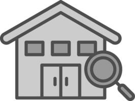 House Line Filled Greyscale Icon Design vector