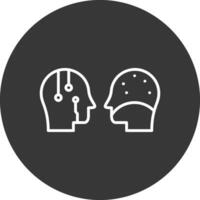 Turing Test Line Inverted Icon Design vector